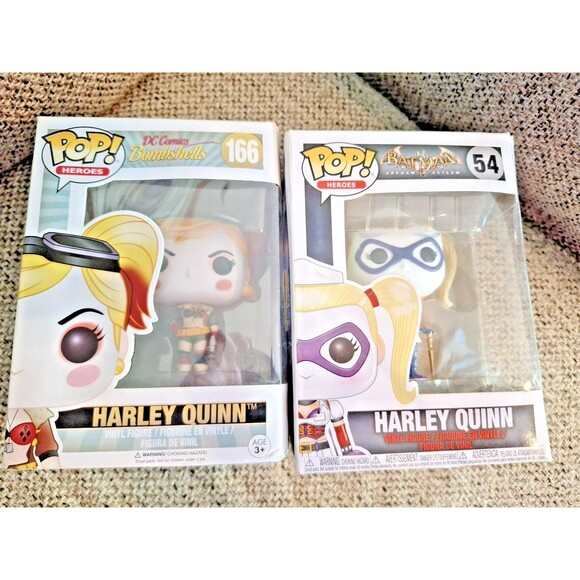 Funko Pop Heroes #166 DC Comics Bombshells Harley‎ Quinn  and Batman #54 - Picture 2 of 11